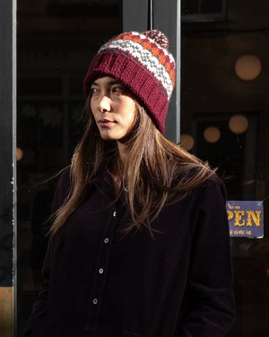 Astrid Fair Isle Knitted Bobble Hat from BIBICO