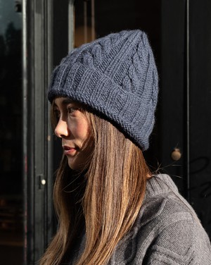 Iris Wool Cable Knit Beanie from BIBICO