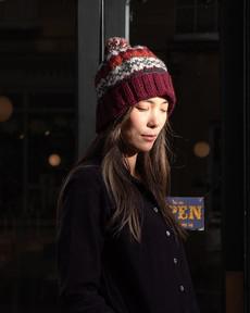 Astrid Fair Isle Knitted Bobble Hat via BIBICO