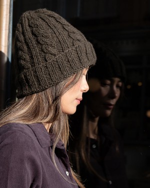 Iris Wool Cable Knit Beanie from BIBICO