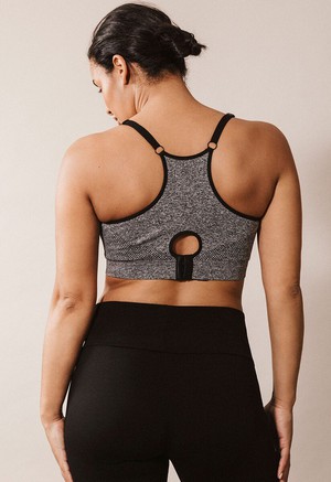 Seamless nursing sports bra - Dark Grey Melange from Boob Design