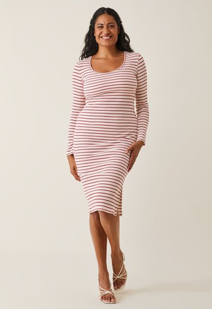 Ribbed maternity dress - Striped from Boob Design