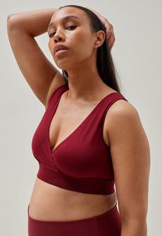 Soft nursing bra 34D - 48DDD-E - Dark red via Boob Design