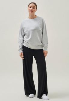 Thermal nursing sweatshirt - Grey melange via Boob Design