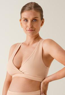 Essential maternity and nursing bra - Beige/Apricot via Boob Design