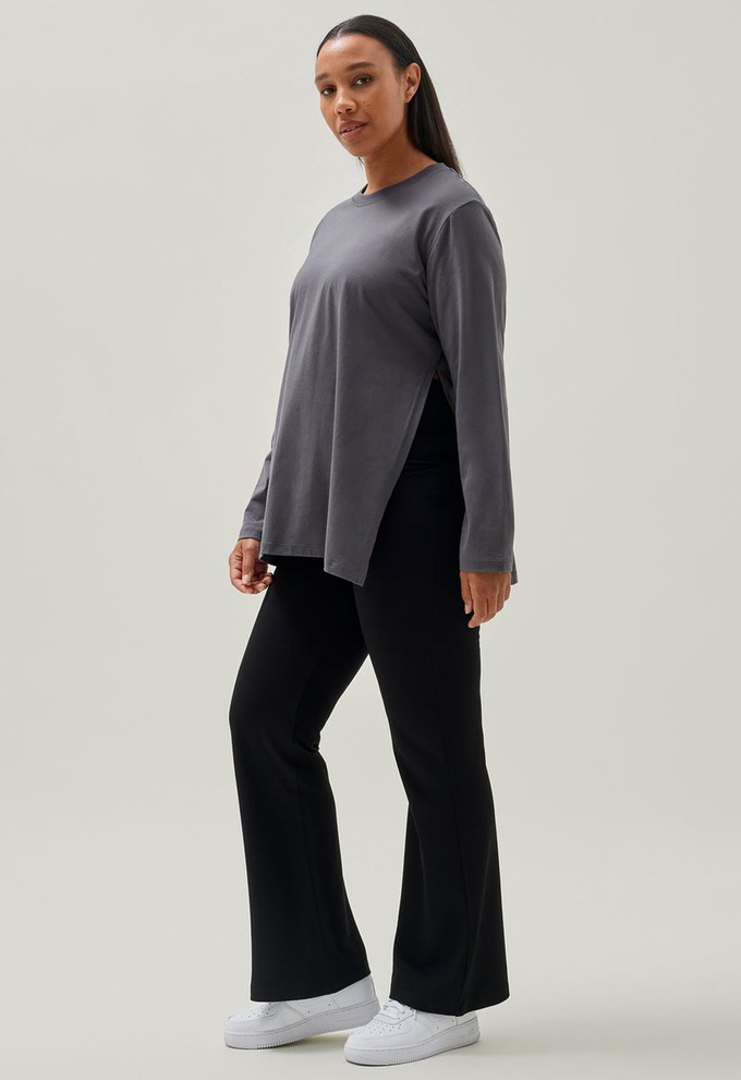 Maternity t-shirt long sleeve - Washed grey from Boob Design