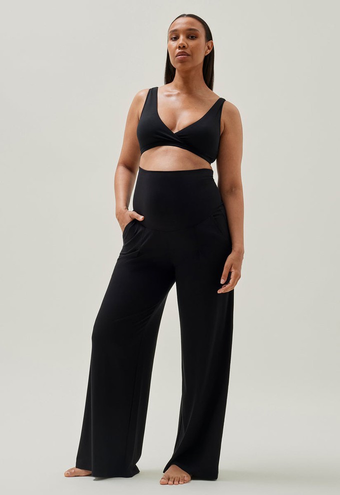 Maternity wide leg soft pants - Black from Boob Design