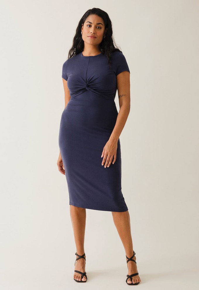 Maternity party dress with nursing access - Navy from Boob Design