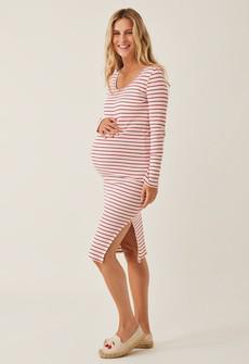 Ribbed maternity dress - Striped via Boob Design