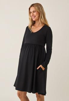 Maternity babydoll dress - Black via Boob Design