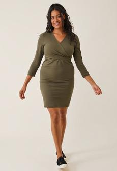 Maternity wrap dress - Green Olive via Boob Design