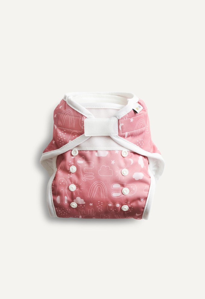 Diaper Cover - All in Two - Pink Teddy from Boob Design