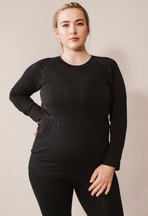 Maternity sports top with nursing access - Black from Boob Design