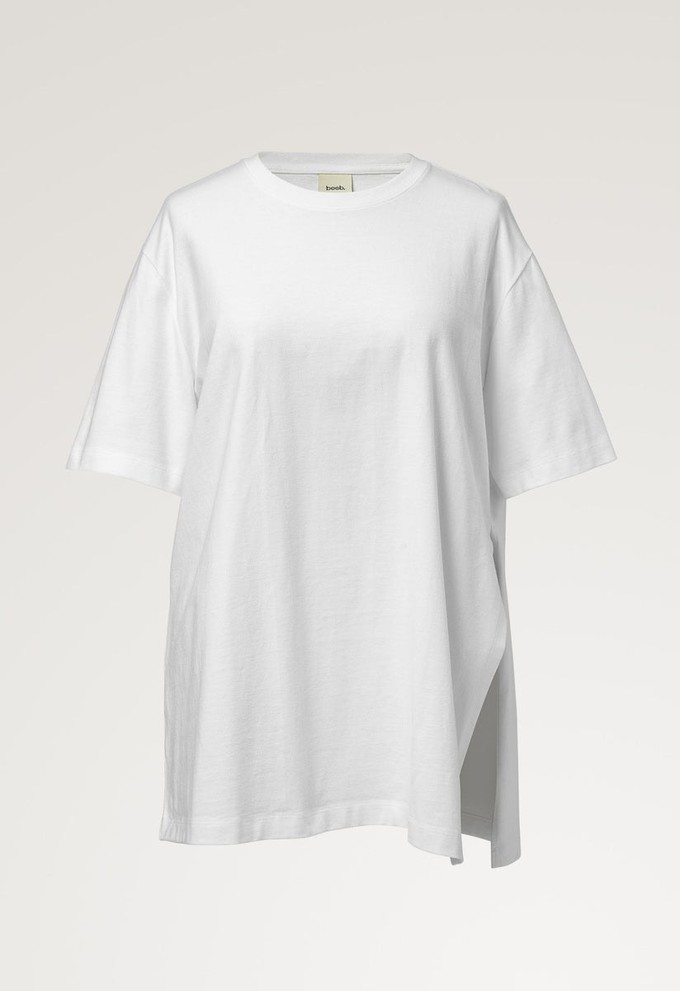 Oversized maternity t-shirt with slit - White from Boob Design