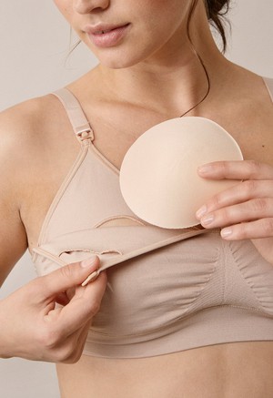 Seamless nursing bra with pads - Beige from Boob Design