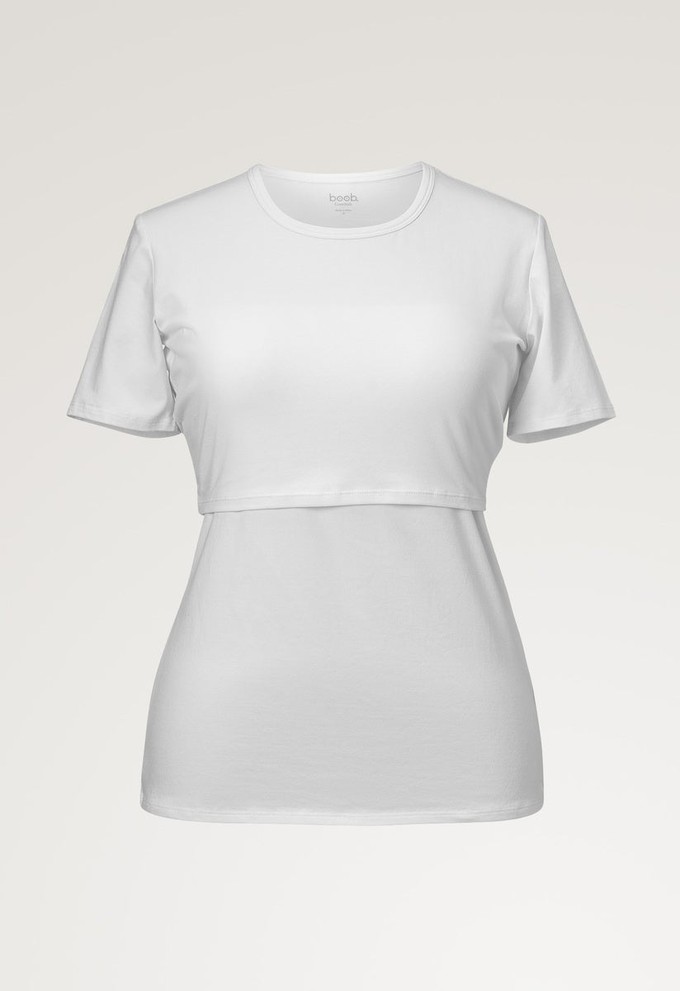 Essential nursing top short sleeve - White from Boob Design