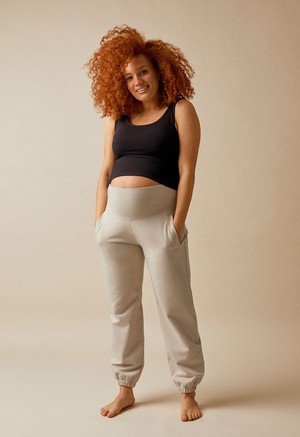 Maternity sweatpants - Light Beige from Boob Design