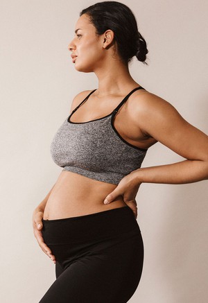 Seamless nursing sports bra - Dark Grey Melange from Boob Design