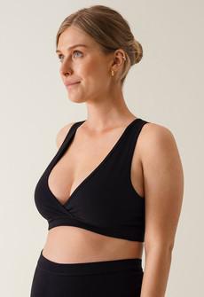 Essential maternity and nursing bra - Black via Boob Design