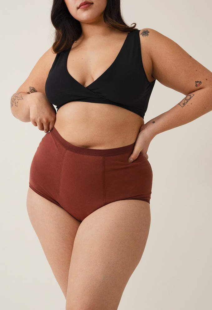 Period Underwear - High waist - Heavy flow - Dark Red from Boob Design