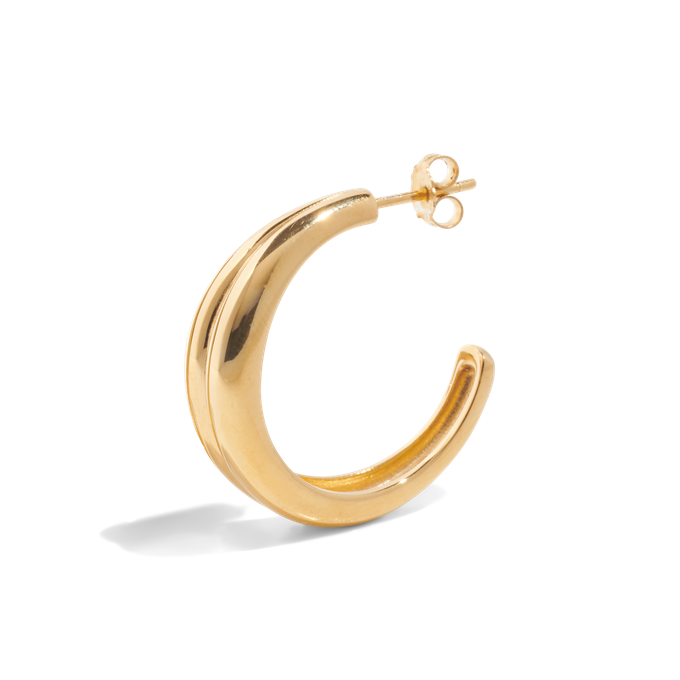 THE HARLOW HOOP LARGE - 18k gold plated from Bound Studios