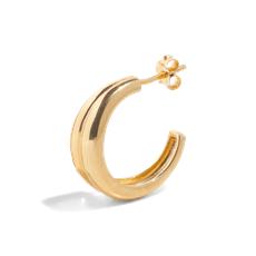 THE HARLOW HOOP M - 18k gold vermeil via Bound Studios