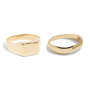 THE ESSENTIAL RING SET - 14k solid gold from Bound Studios