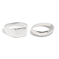 THE ESSENTIAL RING SET - sterling silver via Bound Studios