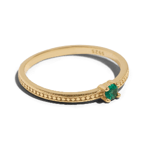 THE EMMA RING GREEN - Solid 14k gold from Bound Studios