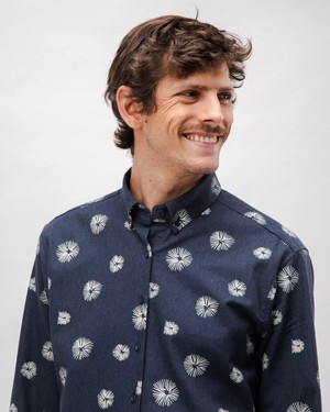 Urchin Flannel Shirt Navy from Brava Fabrics