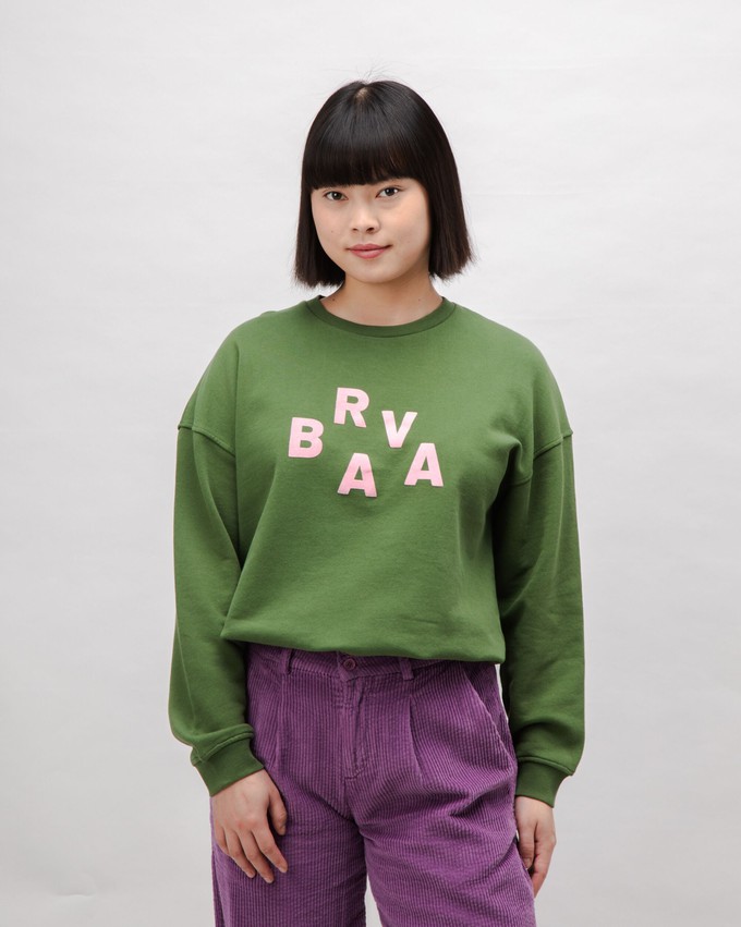 BRV Squared Cotton Sweatshirt Green from Brava Fabrics