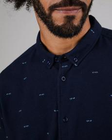 Eyes Flannel Shirt Navy via Brava Fabrics