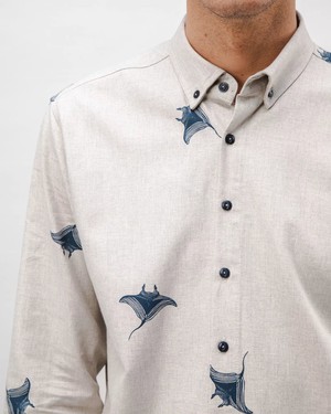 Manta Ray Flannel Shirt Grey from Brava Fabrics