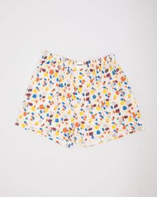 Geo Cotton Boxers Ecru via Brava Fabrics