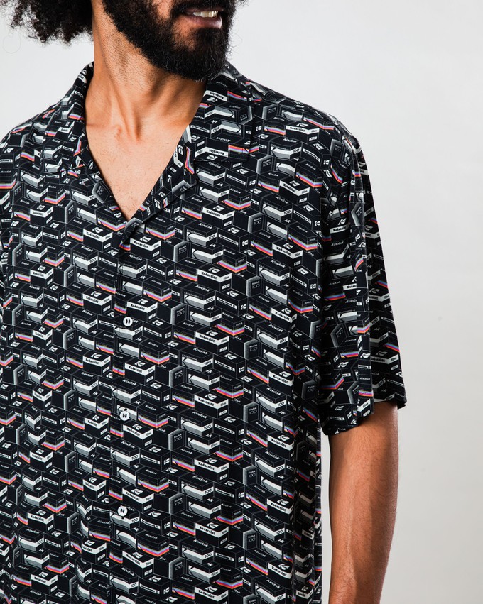 Kodak Film Aloha Shirt Black from Brava Fabrics