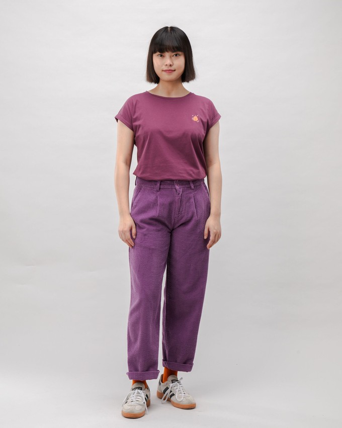 Dusk Scoop Cotton Tee Grape from Brava Fabrics