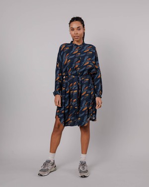 Ucon Palma Oversized Mao Dress Navy from Brava Fabrics