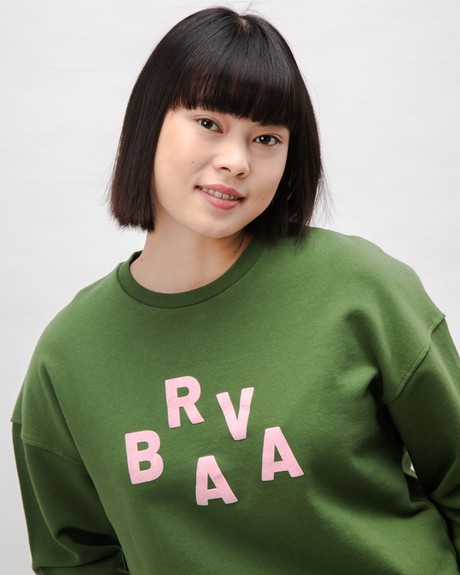 BRV Squared Cotton Sweatshirt Green from Brava Fabrics