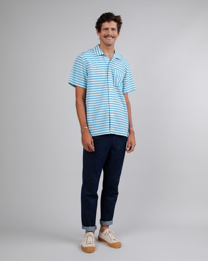 Stripes Short Sleeve Shirt Blue from Brava Fabrics