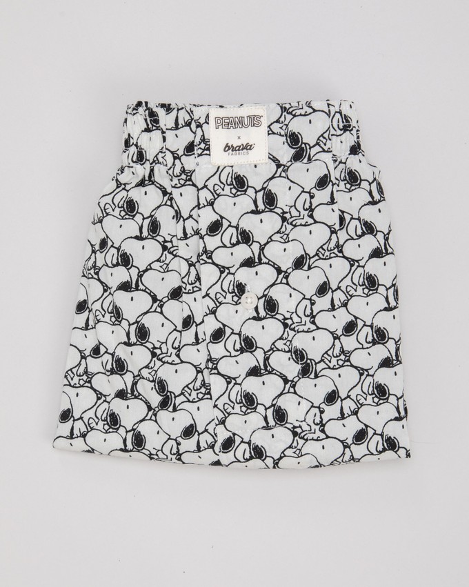 Peanuts B&W Cotton Boxers Ecru from Brava Fabrics