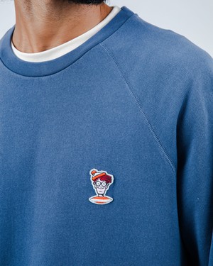 Where's Wally Patch Sweatshirt Blue from Brava Fabrics