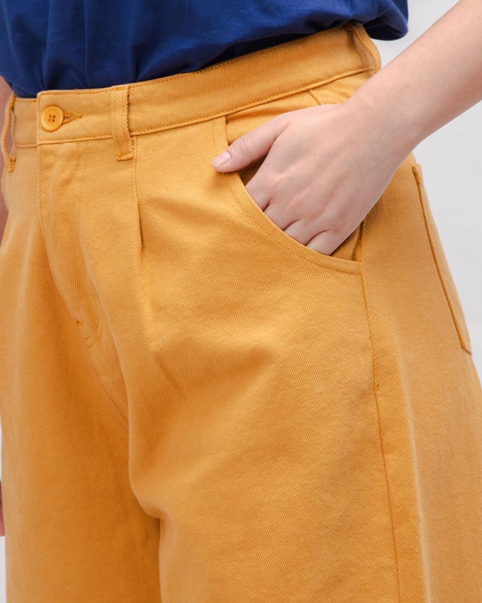 Pegged Cotton Twill Pants Ochre from Brava Fabrics