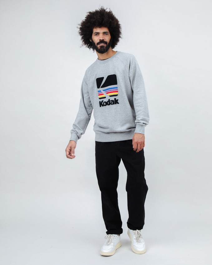 Kodak Logo Sweatshirt Grey Melange from Brava Fabrics