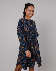 Ucon Palma Oversized Mao Dress Navy via Brava Fabrics