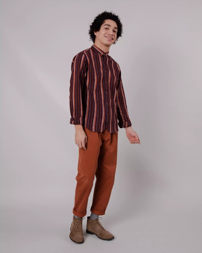 Barre Flannel Regular Shirt Orange from Brava Fabrics