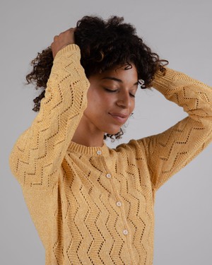 Holeknit Knitted Jacket Yellow from Brava Fabrics