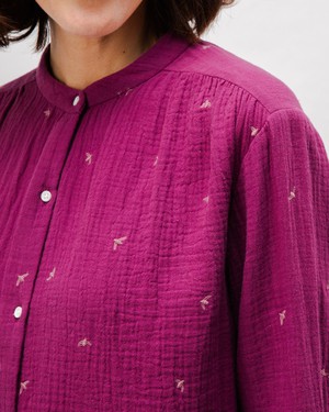 Dusk Boho Cotton Blouse Grape from Brava Fabrics