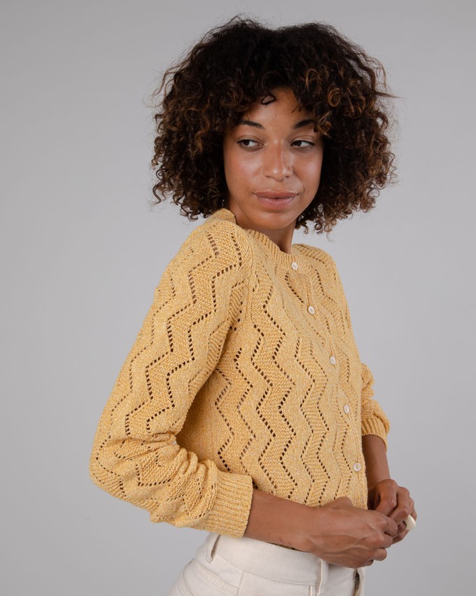 Holeknit Knitted Jacket Yellow from Brava Fabrics