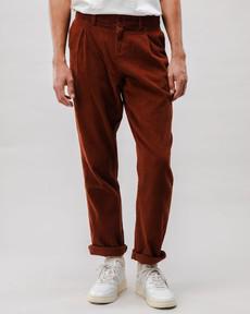 Corduroy Pleated Chino Pants Copper via Brava Fabrics