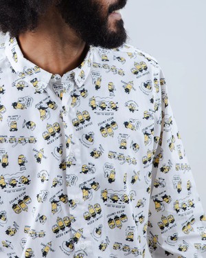 Minions Coffee Long Sleeve Shirt Ecru from Brava Fabrics